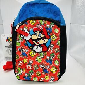 Super Mario Gaming Switch Sling Pack Pouch NWT Nintendo Bioworld Shoulder Bag